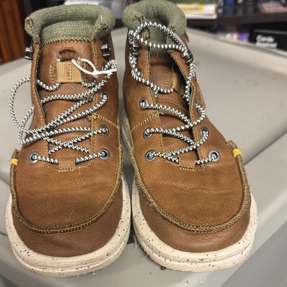 Hey Dude Brown and Green High-Top Sneakers - Picture 2 of 3